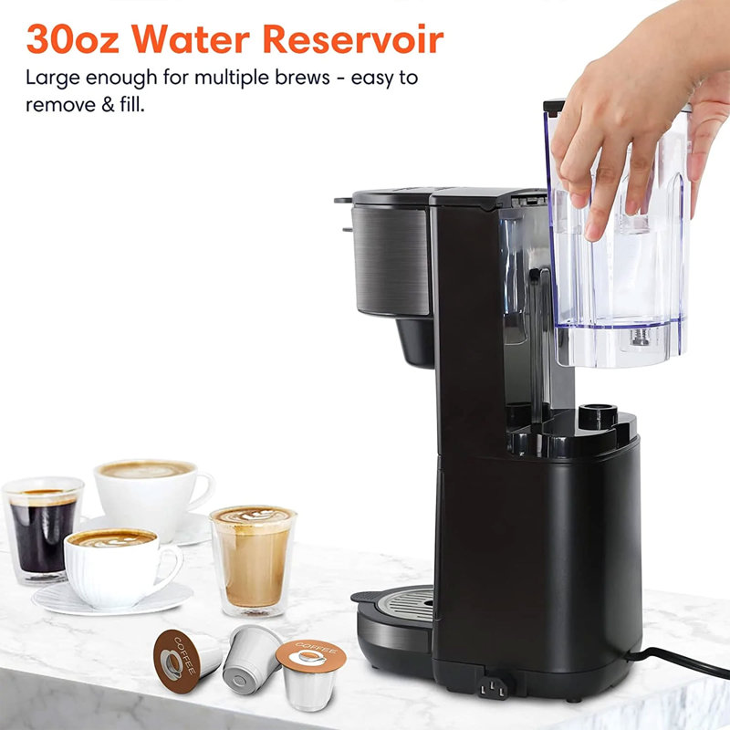 Sincreative Single Serve Coffee Maker Cappuccino Machine With Milk